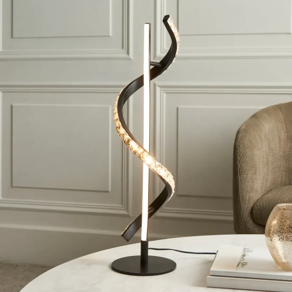 Hyde Crystal LED Table Lamp - Matte Black product