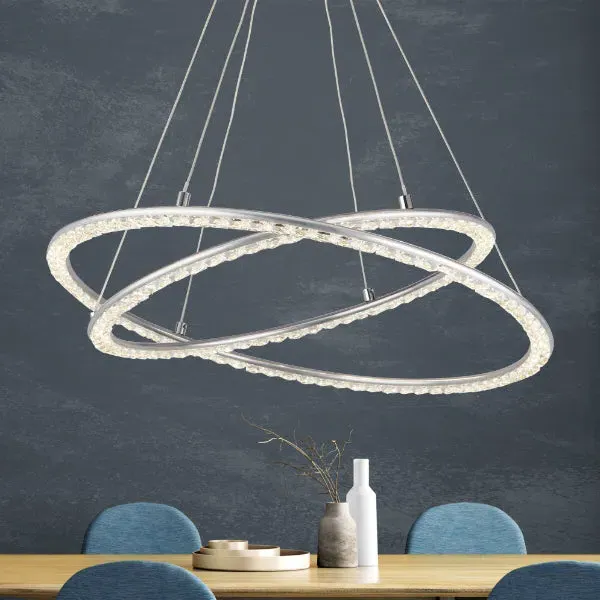 Ilarria 2-Light Ceiling Pendant - Polished Chrome, Crystal product