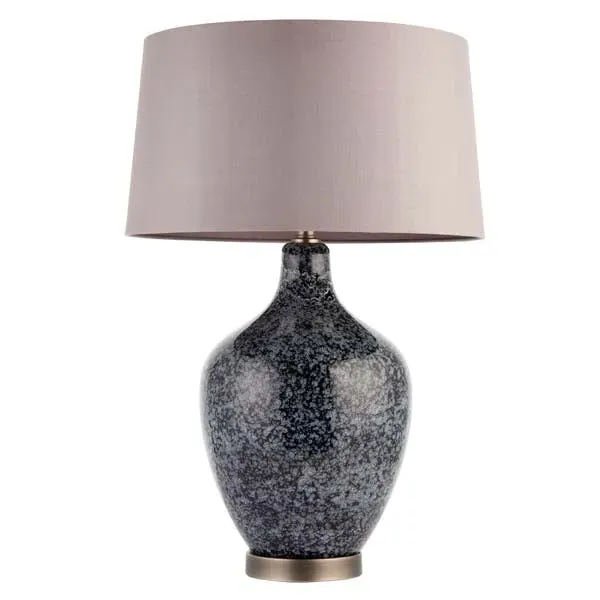 Ilsa Table Lamp - Black Glass, Mink Shade product