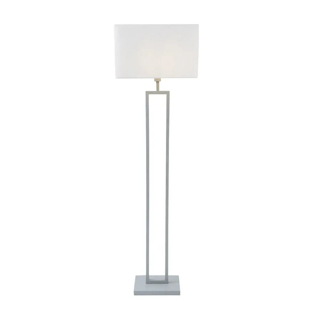 Imogen Floor Lamp with Foot Switch - Grey, Metal product