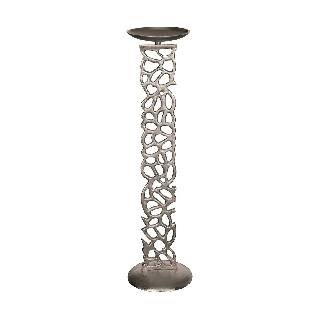 Inashiki Floor Candle Holder - Silver product