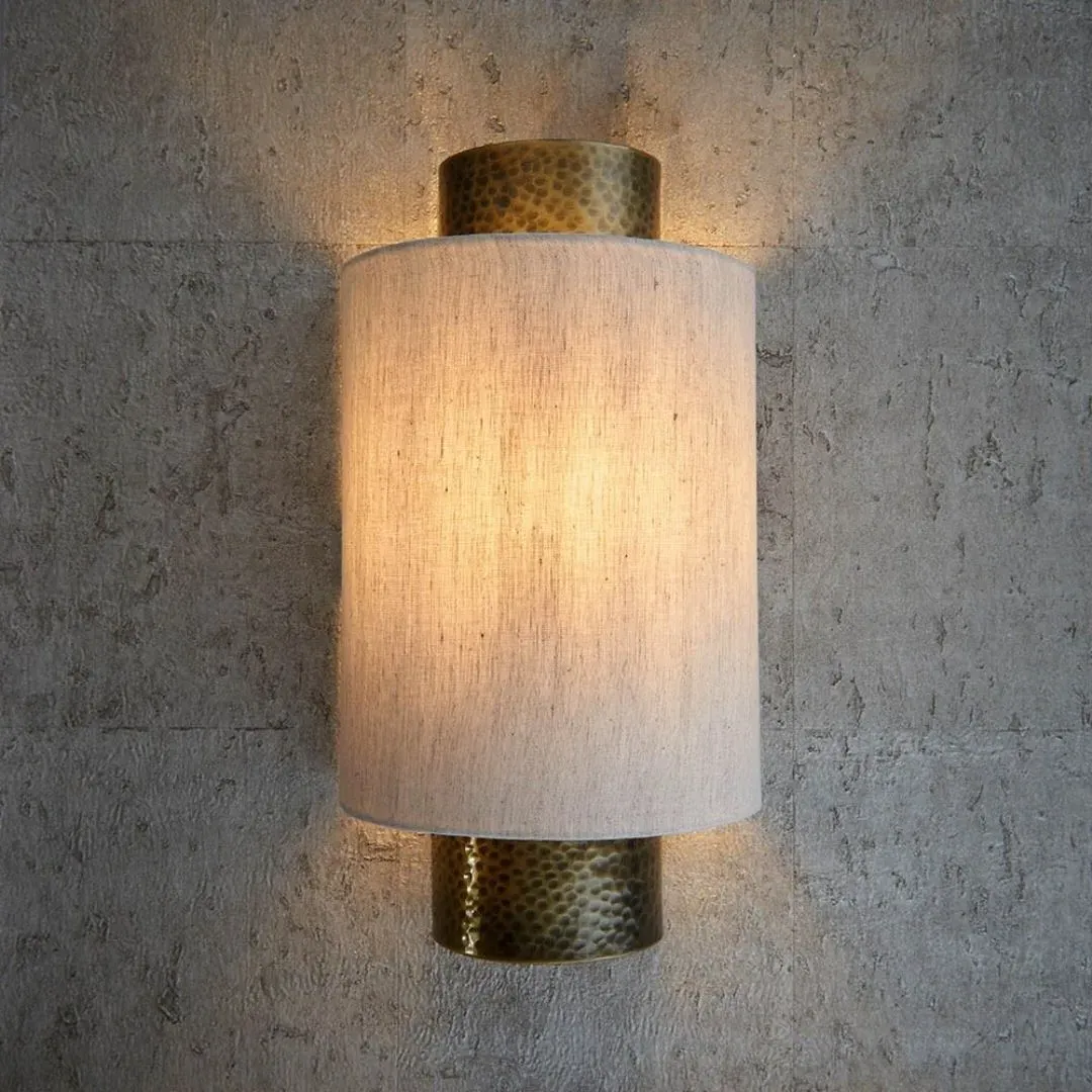 Indara Wall Light with Linen Shade - Bronze product