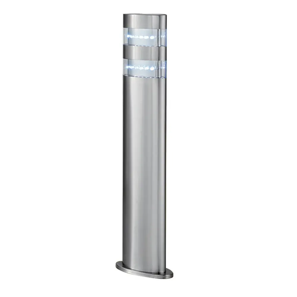 India LED Oval Outdoor Post - Silver, Stainless Steel product