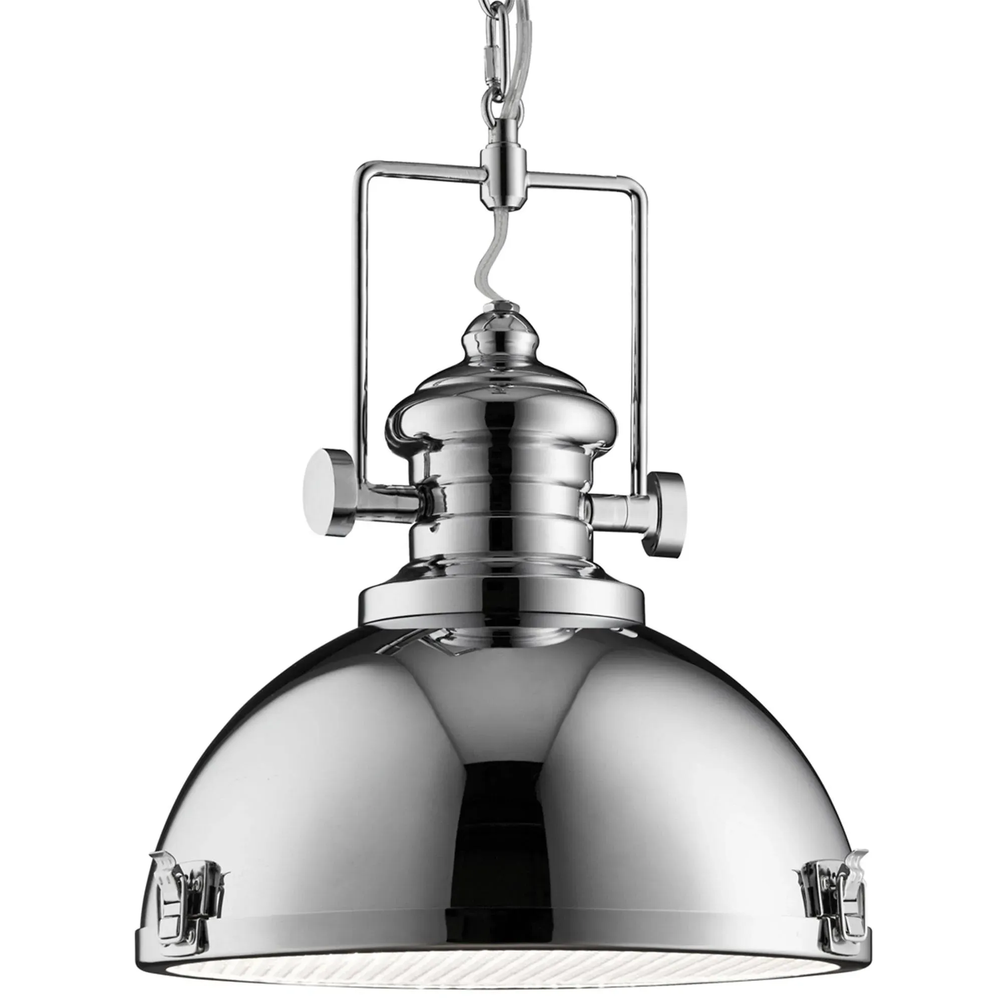 Industrial Dome Pendant Ceiling Light - Polished Chrome product