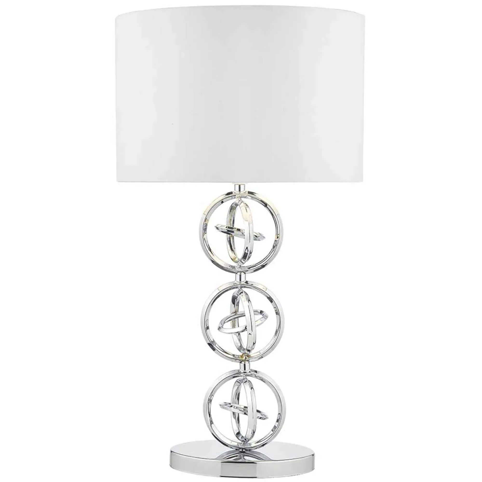 Innsbruck Table Lamp - Chrome, Faux Silk product
