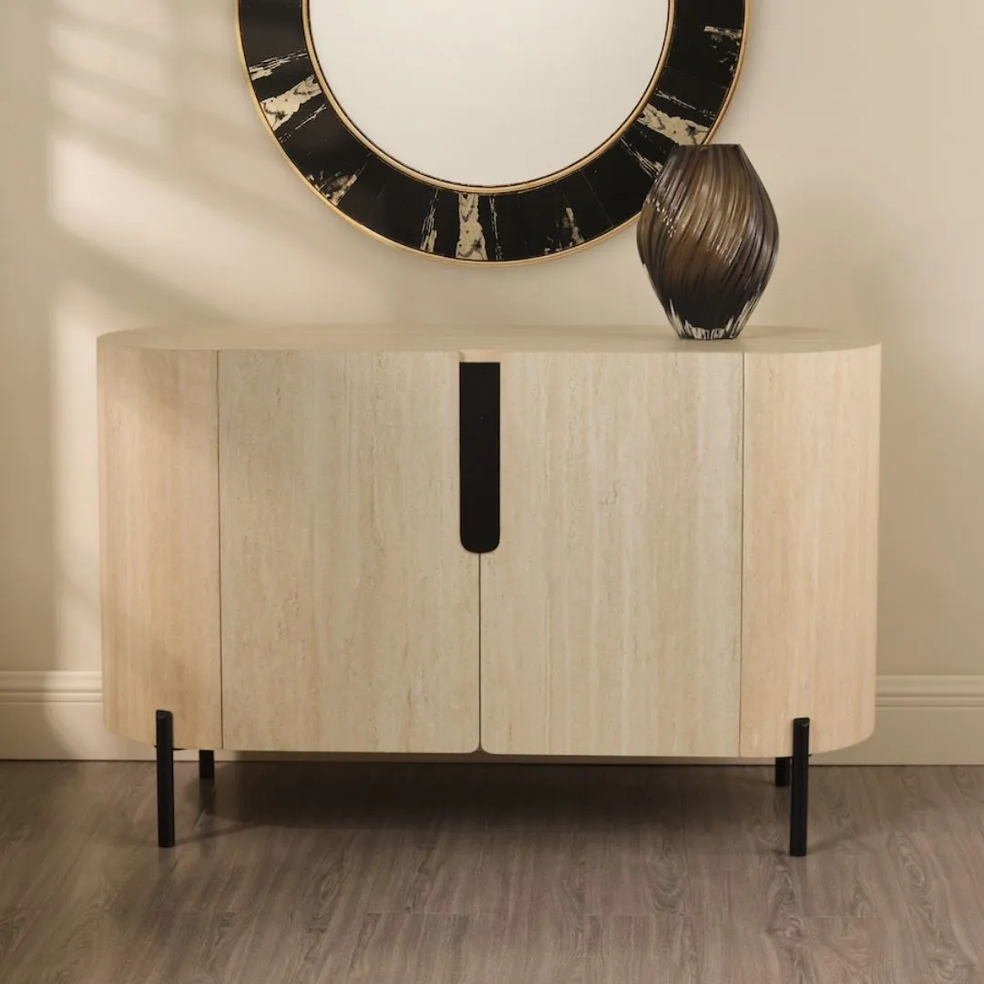 Ioana Small Cabinet - Travertine Effect product