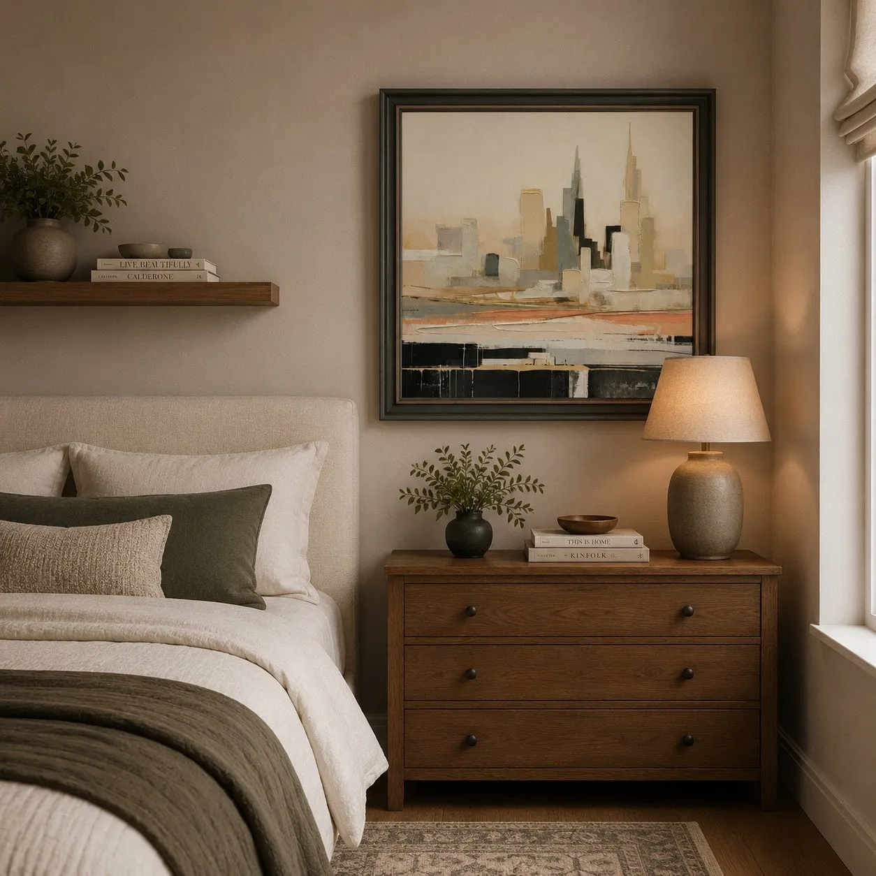 Irena Orlov Urban City Framed Canvas - 60x60cm product