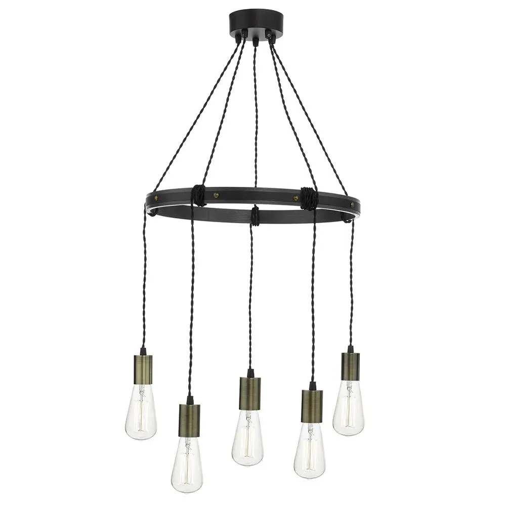 Ivan 5-Light Ceiling Light - Rustic Brass product