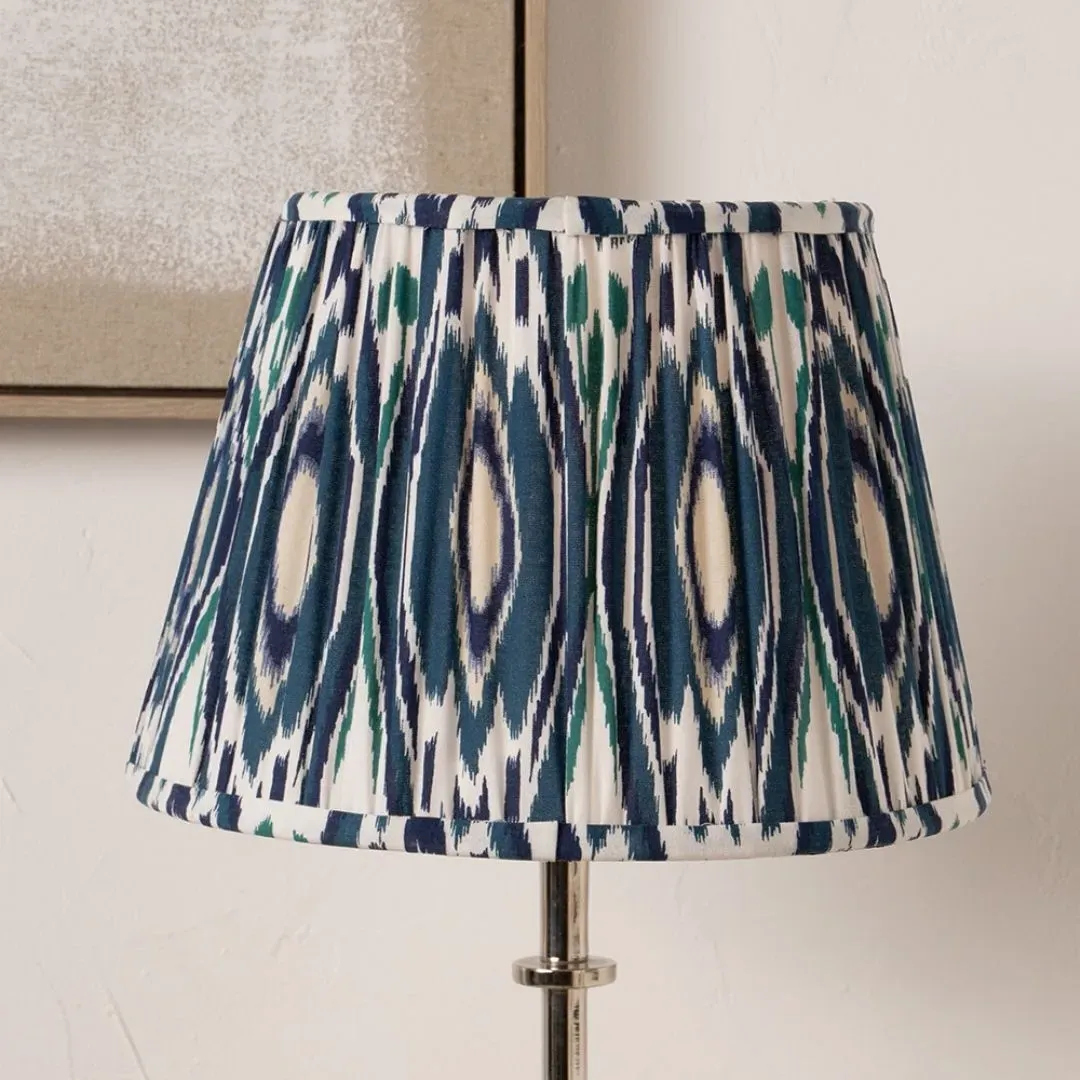 Izara 30cm Tapered Lamp Shade Pleated - Blue, Cotton product