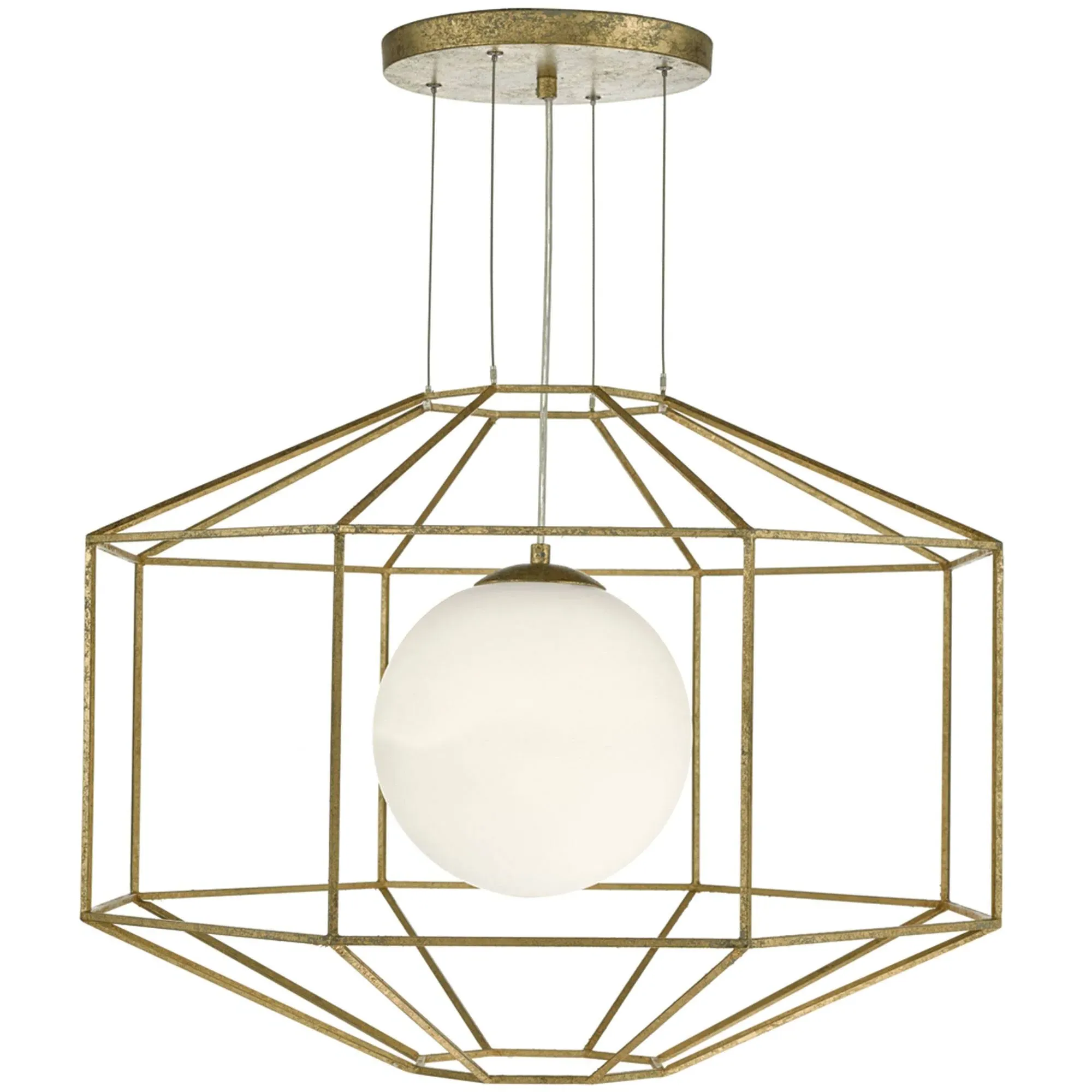 Izmir Hexagonal Pendant Ceiling Light - Gold product