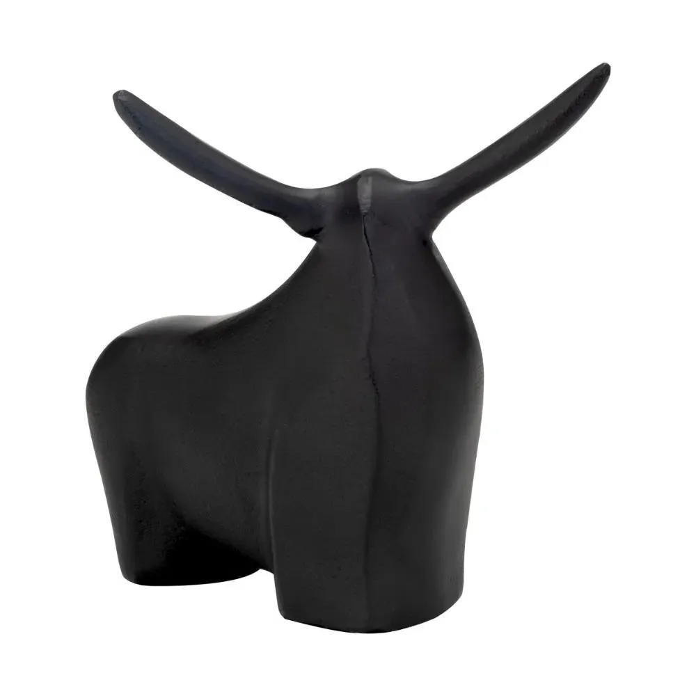 Jagna Small Bull Ornament - Black, Aluminium product