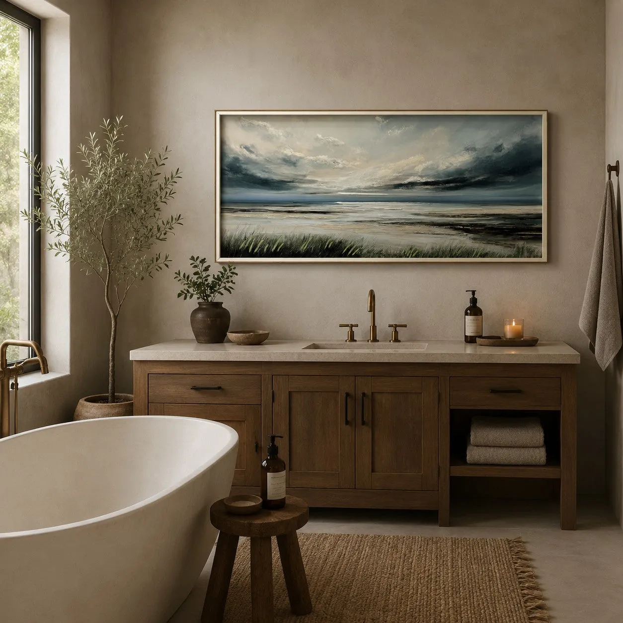Jago Thomas Beach Wilderness Framed Canvas - 50x100cm product