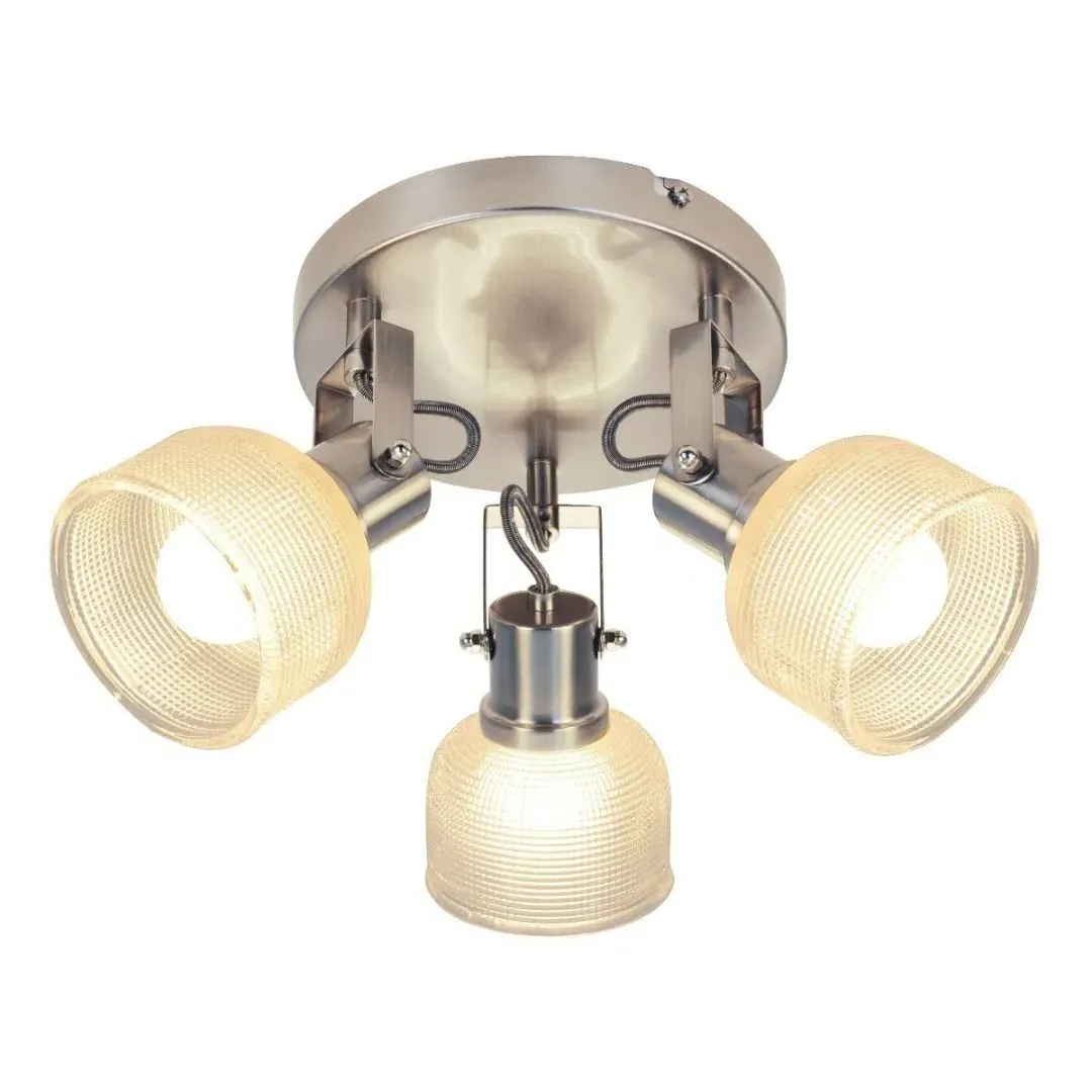 Jaron 3-Light Spot Ceiling Light - Polished Chrome, Glass product