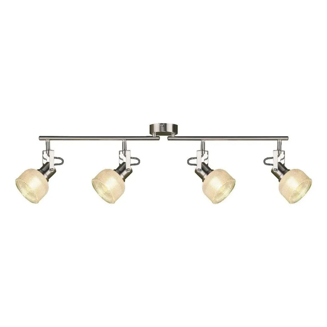 Jaron 4-Light Ceiling Bar - Polished Chrome, Glass product