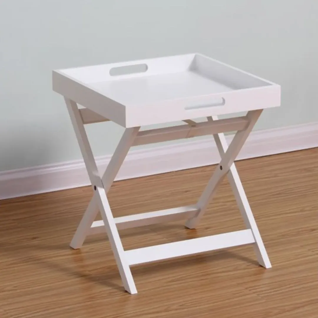Javis Butlers Folding Tray Table - White, MDF product