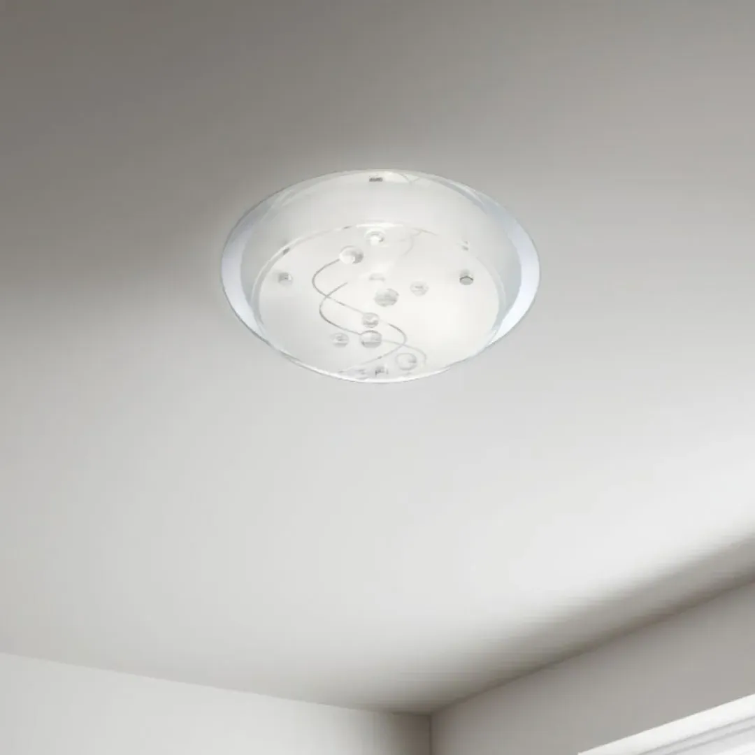 Jayney 1-Light Semi Flush Ceiling Light - Frosted Glass product