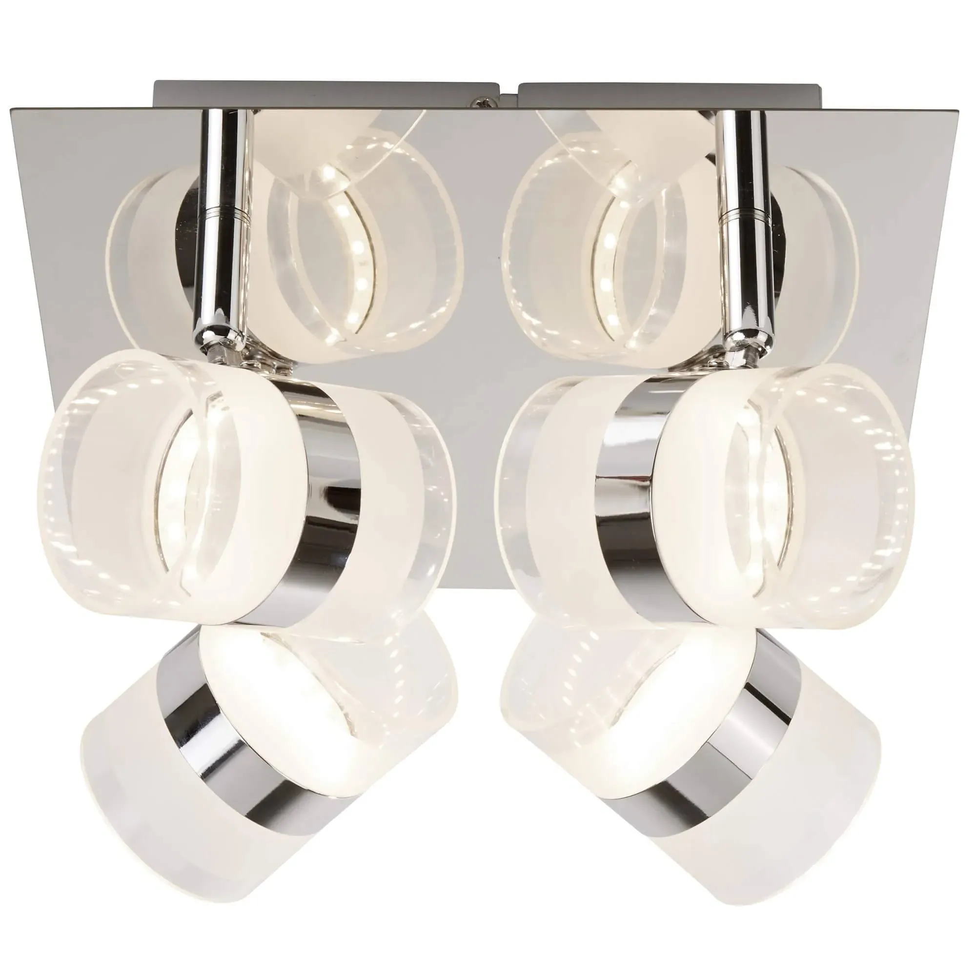 Jenner LED Spotlight Plate - Polished Chrome, Glass product