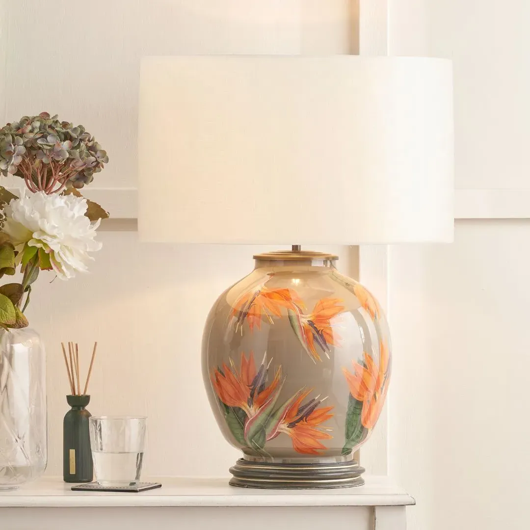 Jenny Worrall Bird of Paradise Table Lamp - Taupe, Hand-Blown Glass product