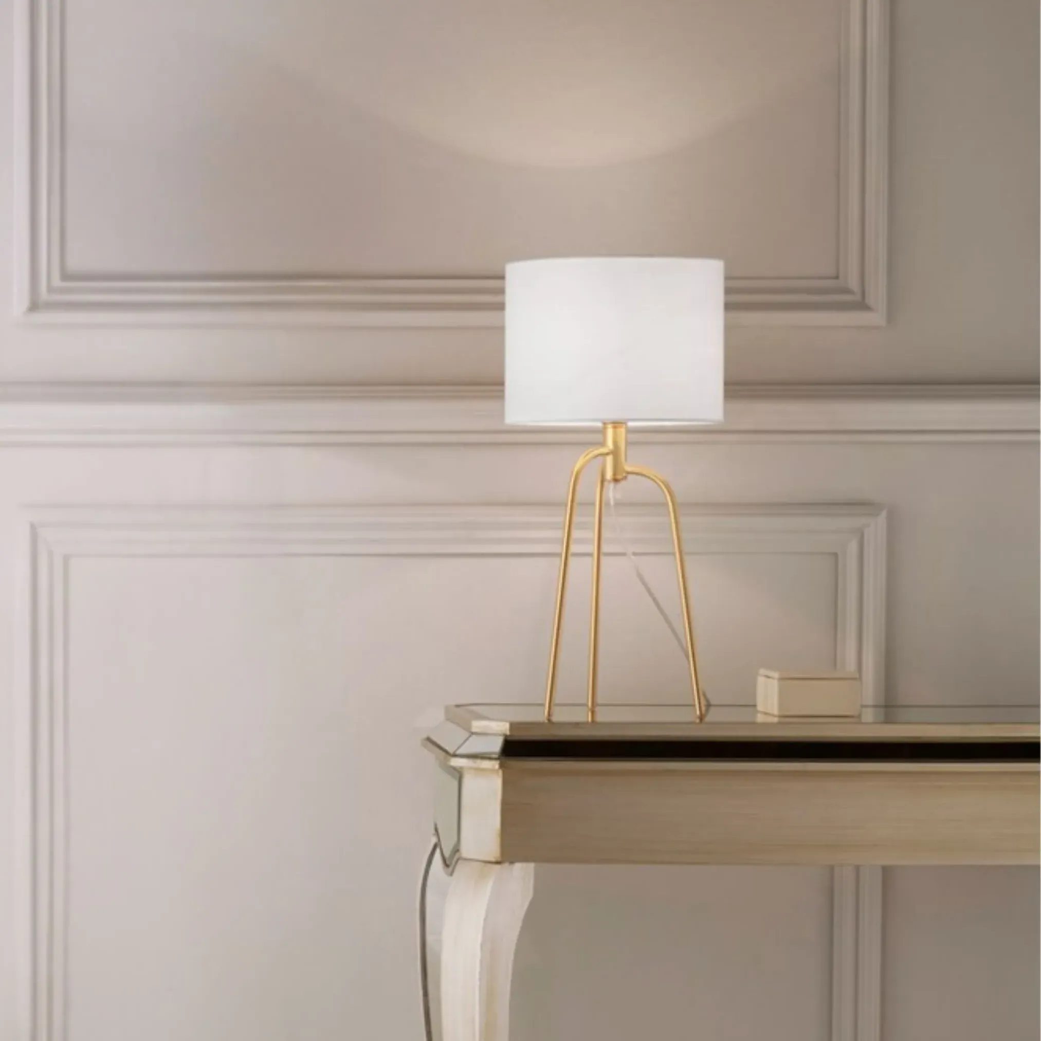 Jerry Tripod Table Lamp - Gold, Brushed Metal product