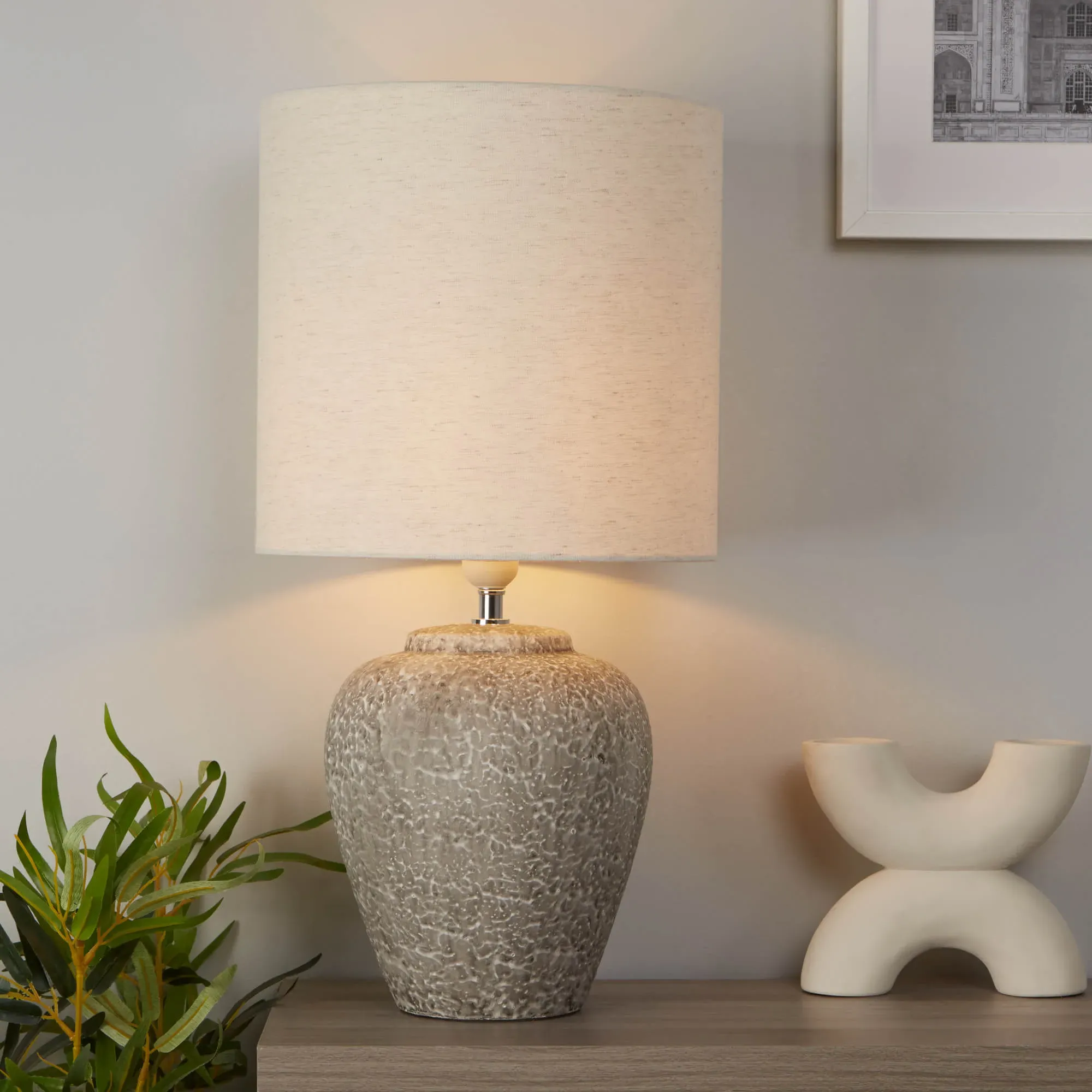 Jessa Ceramic Table Lamp - Beige product