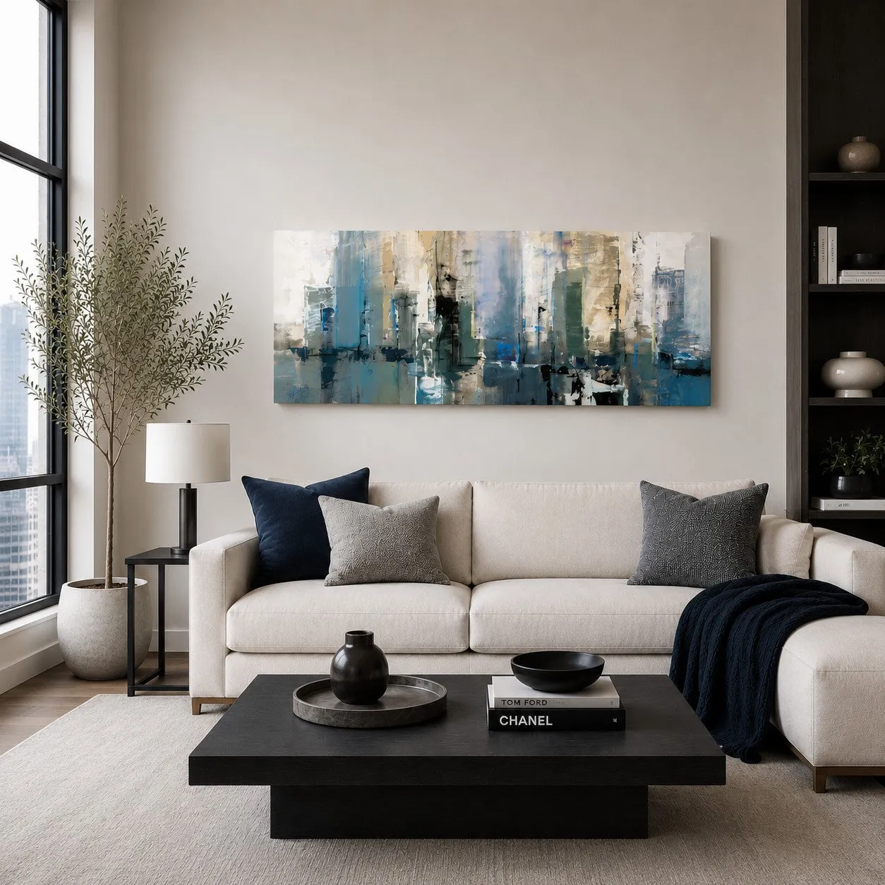 Joanne Last Winter Metropolis Canvas Wall Art - 50x100cm product