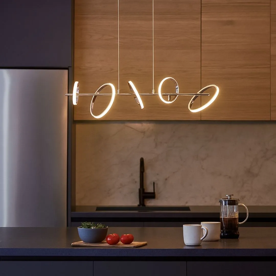 Juliana 5-Light Ring LED Pendant - Chrome product