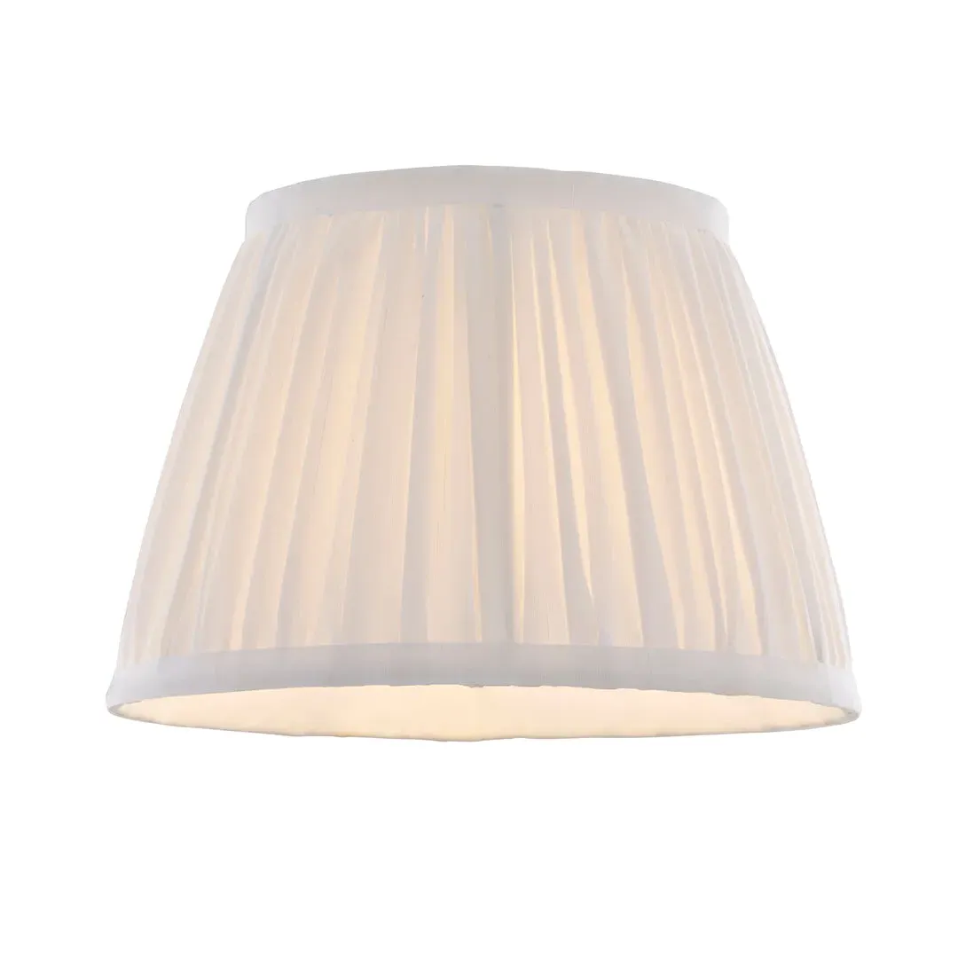 Junia 25cm Pleated Lamp Shade - Off White, Fabric product