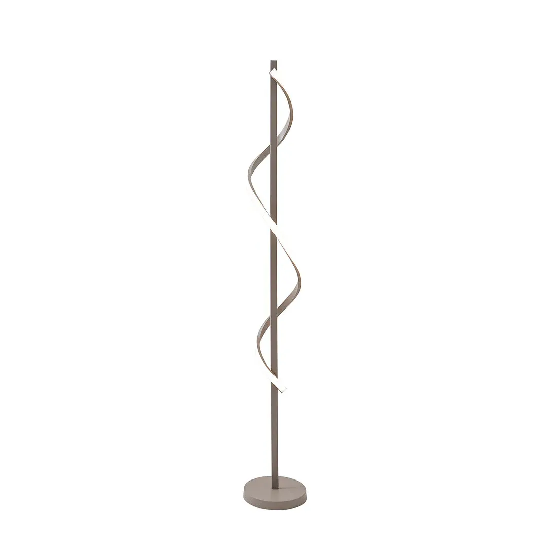 Juno LED Floor Lamp with Spiral Strip - Putty product