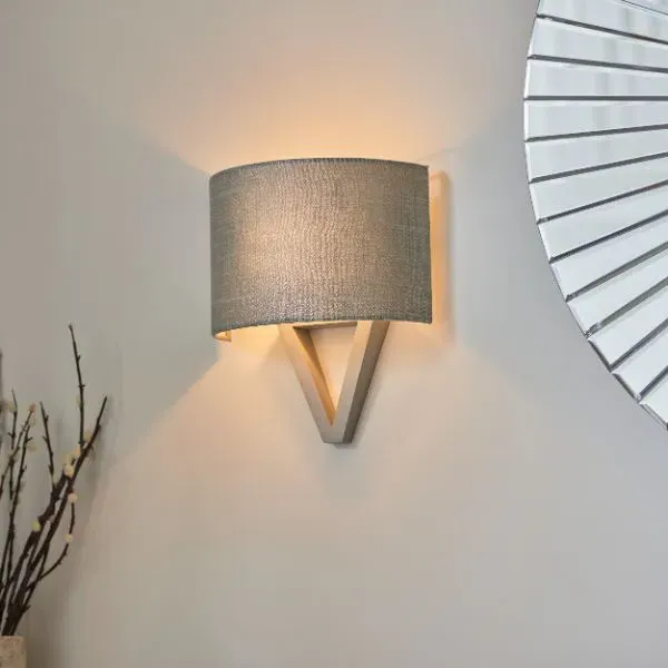 Kaden Wall Light - Grey, Wood product