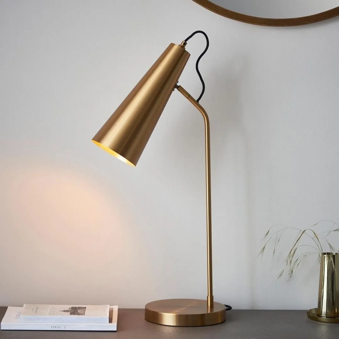 Karna Desk Table Lamp with Flexible Head - Antique Brass product