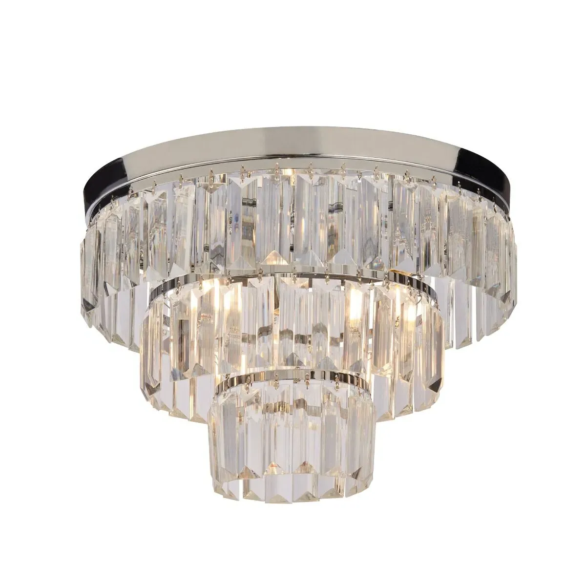 Karrie 3-Light Semi Flush Ceiling Light - Polished Chrome, Crystal product