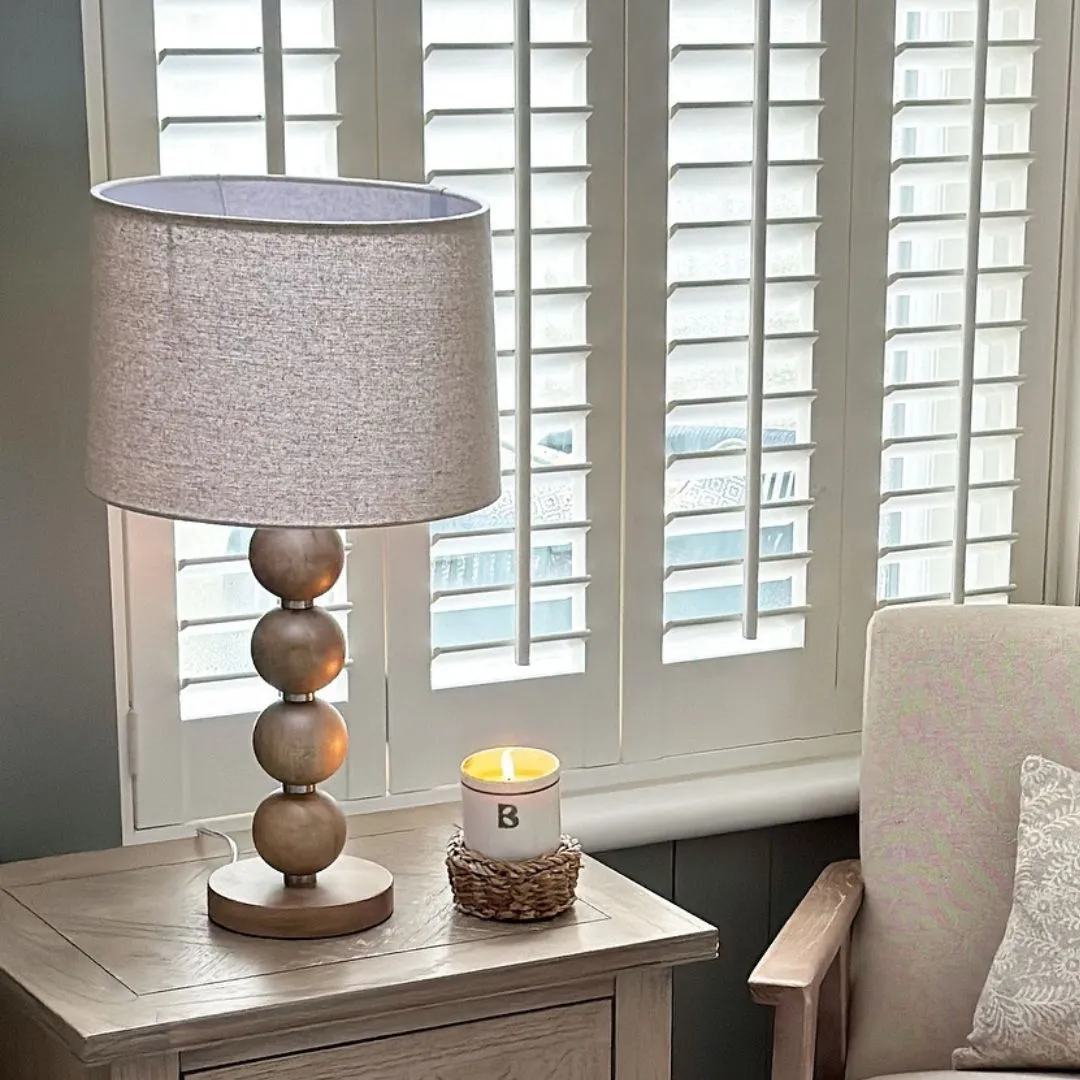 Kayleigh Stacked Ball Table Lamp - Natural, Wood product