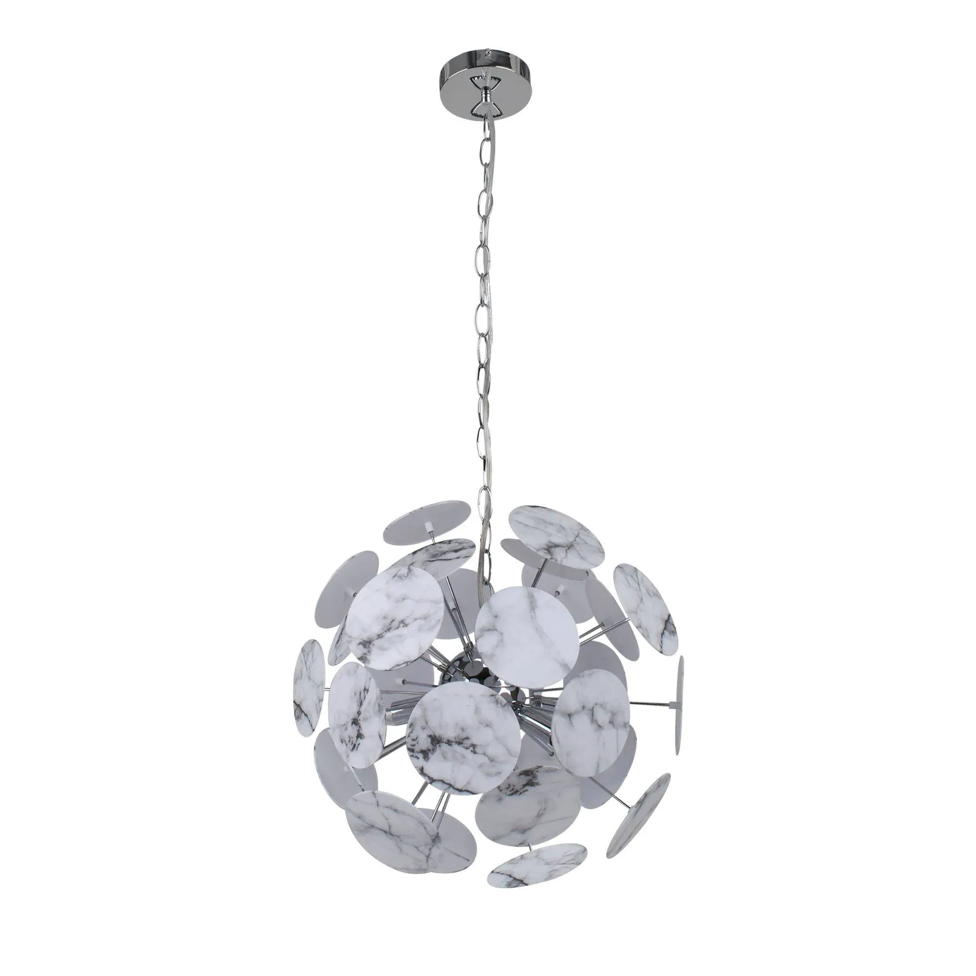 Keegan Sputnik 5-Light Ceiling Pendant - White Marble product