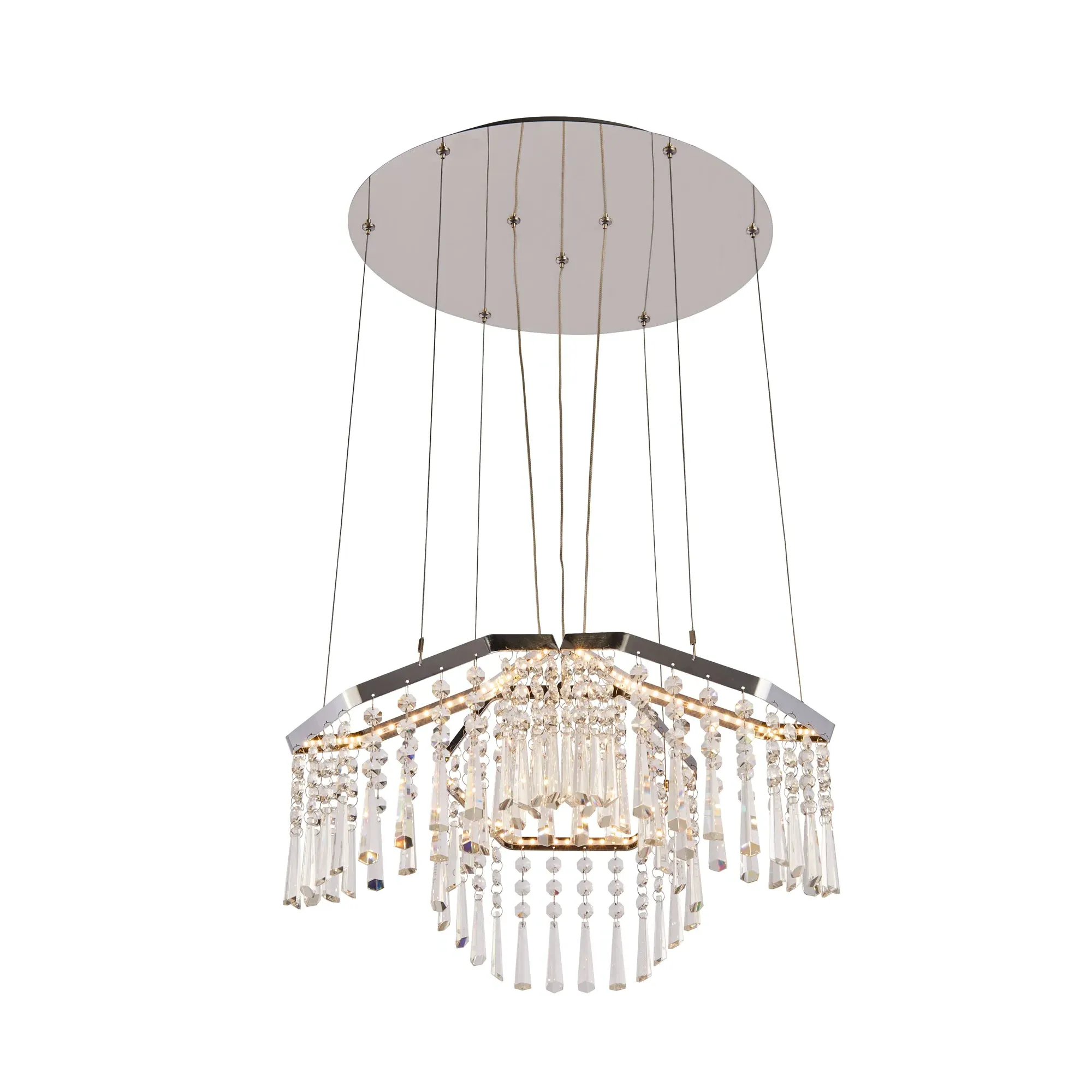 Khloe 3 Light LED Ceiling Pendant - Chrome, Crystal product