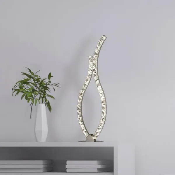 Kiely Crystal LED Table Lamp - Polished Chrome product