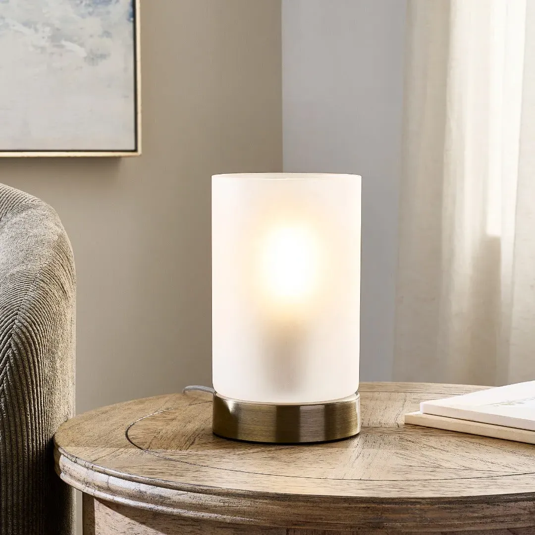 Kingsholm Touch Table Lamp - Antique Brass, Frosted Glass product
