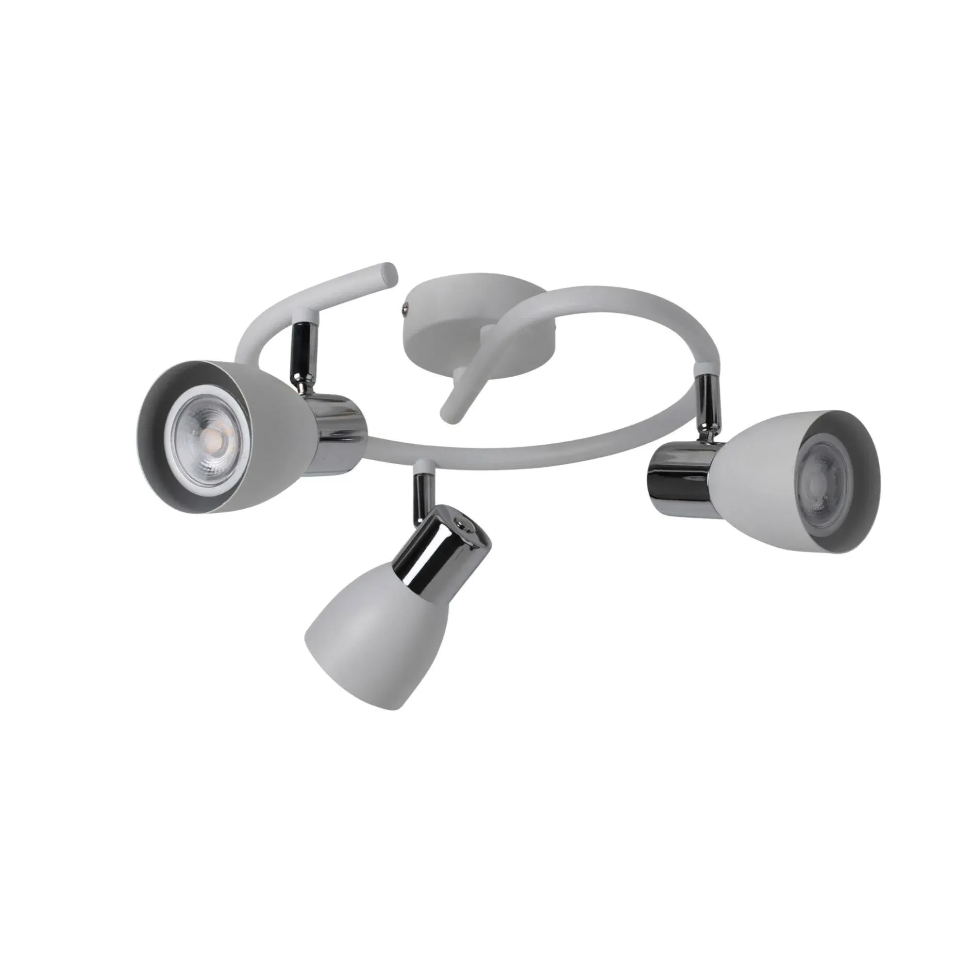 Kirst 3 Light Ceiling Spotlight - Matt White, Chrome product