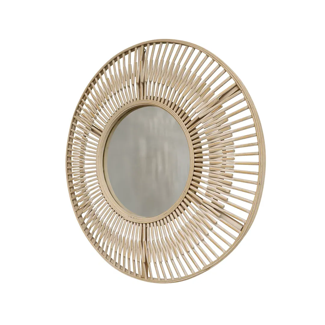 Koppla Round Mirror - Bamboo product