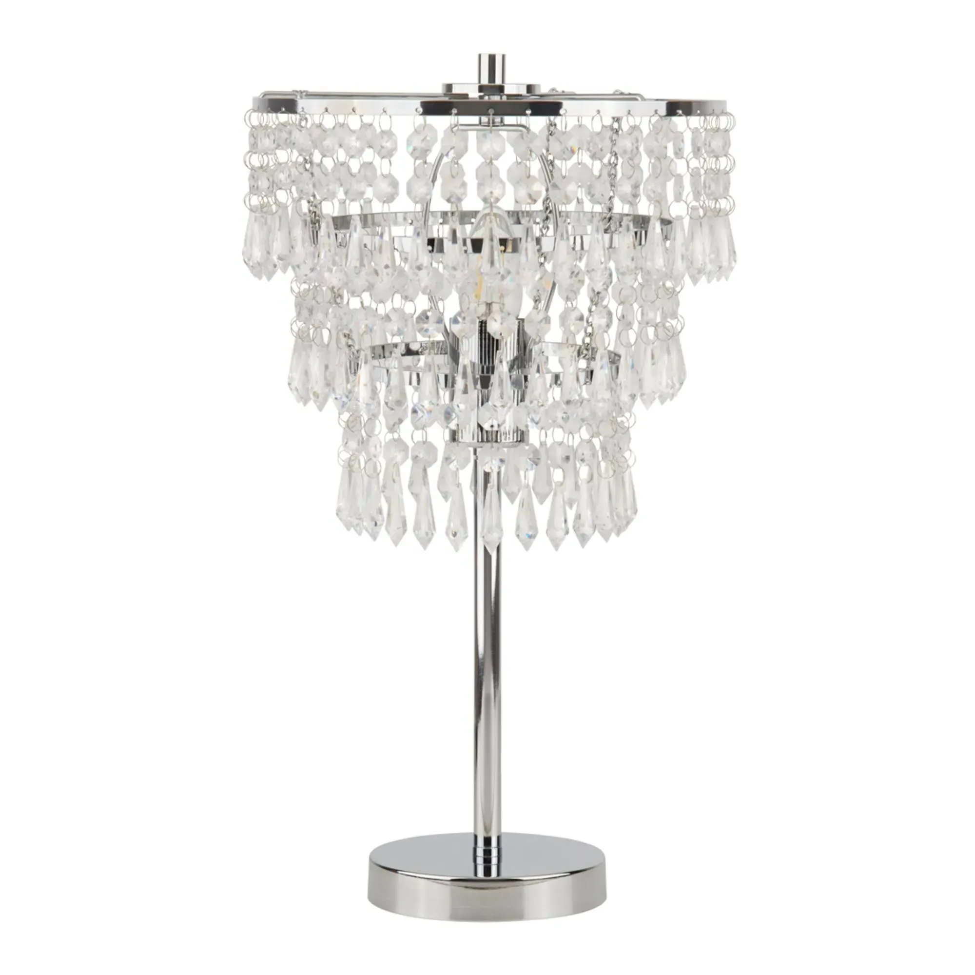 Kostner Table Lamp - Chrome, Glass Crystal product