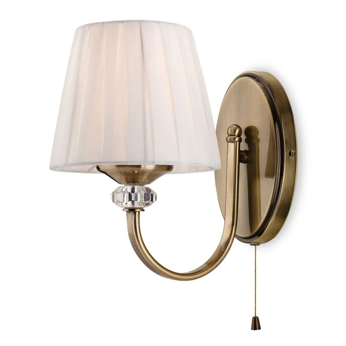 Langham Wall Light - Antique Brass, Cream product