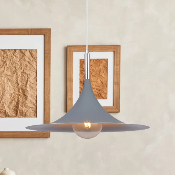 Large 1-Light Ceiling Pendant - Matt Grey product