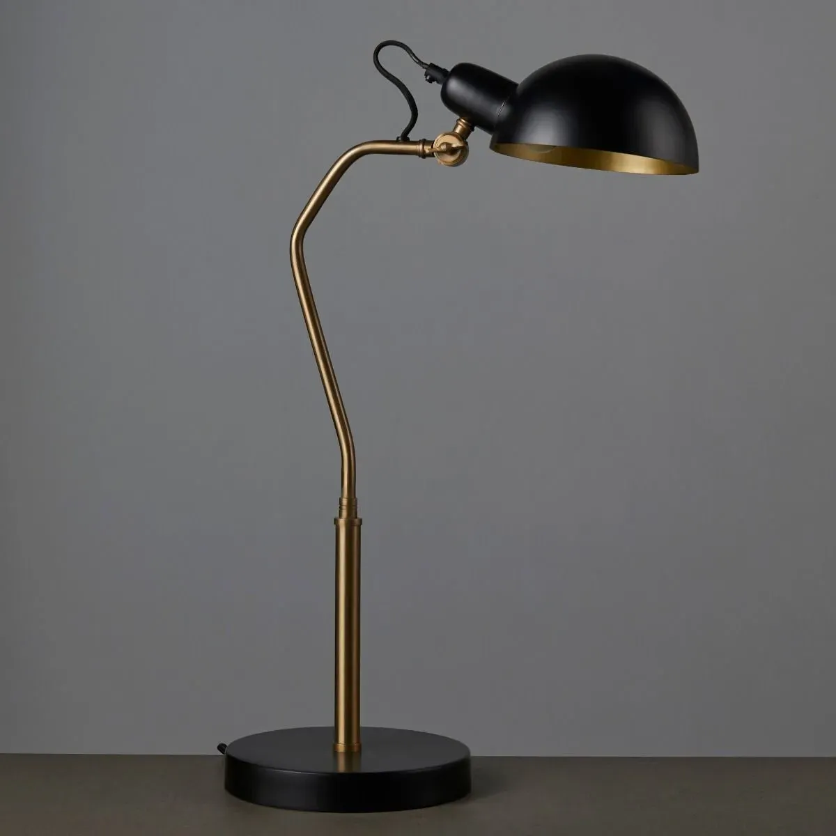 Largo Desk Table Lamp - Satin Brass, Black product