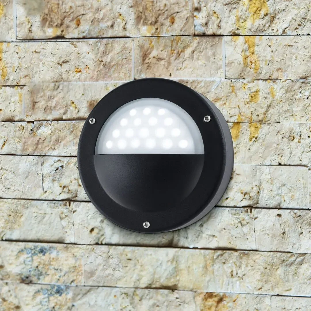 LED Outdoor Wall Light - Matte Black, Cast Aluminium product