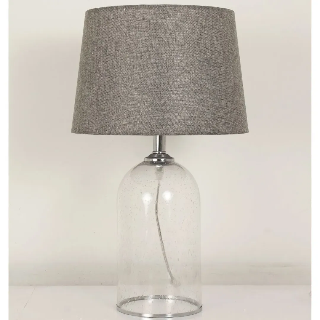Lenny Large Glass Table Lamp - Clear, Hammered Glass product