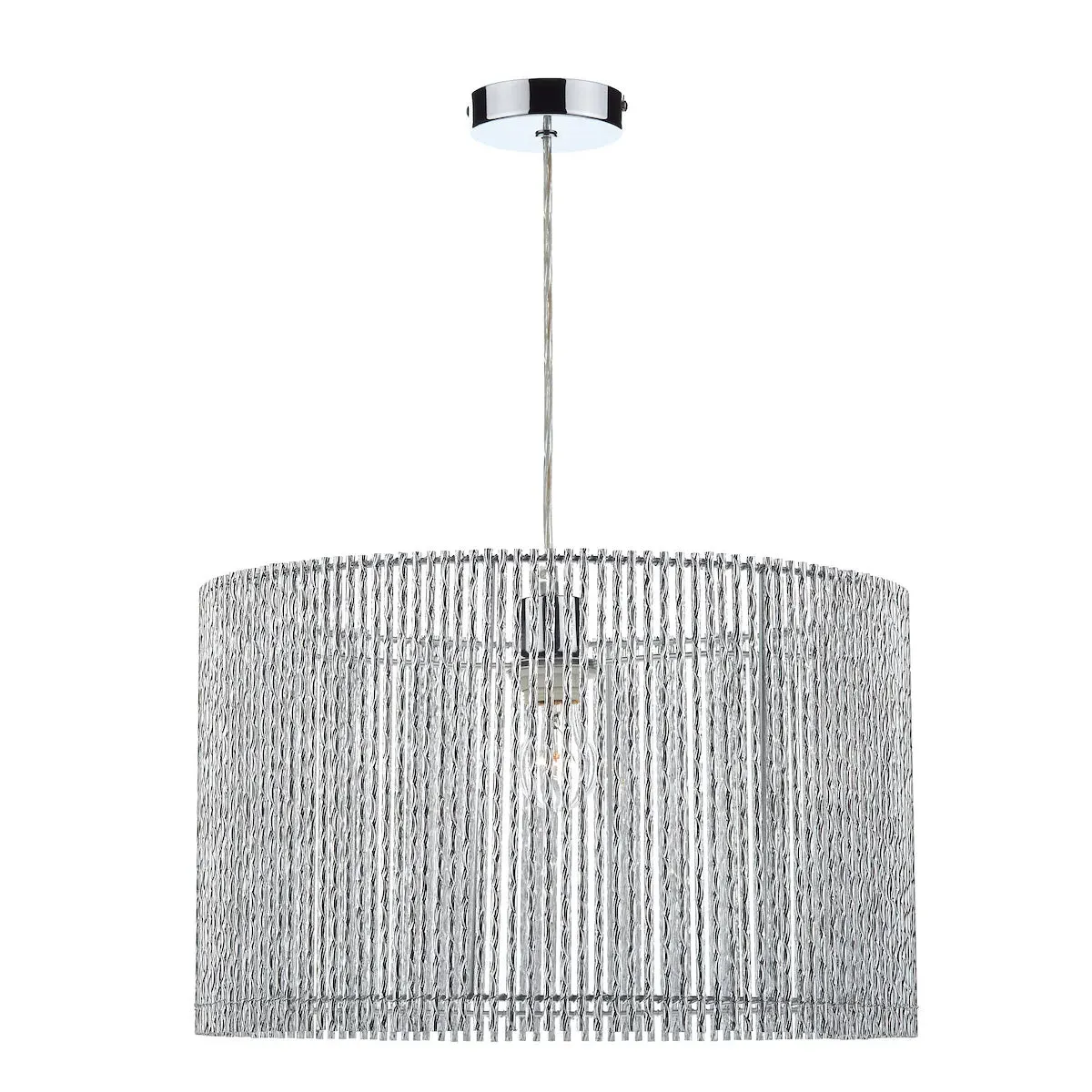 Lillia 2-Pack Easy-Fit Drum Pendant - Silver, Metal product