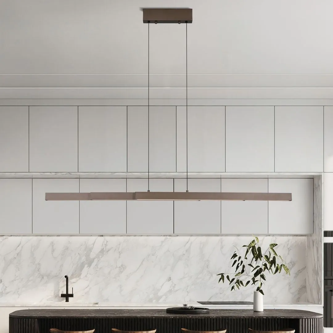 Linear LED Ceiling Pendant Extendable - Brown, Aluminium product