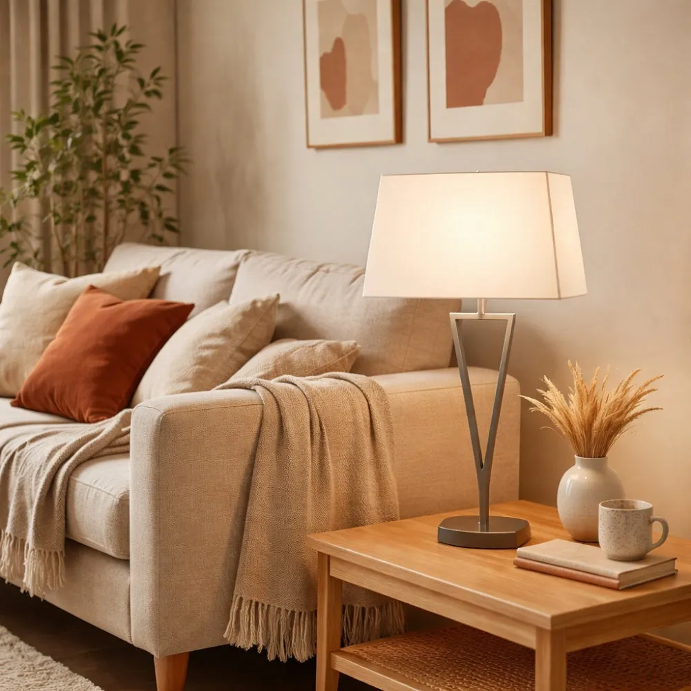 Lizzie Touch Table Lamp 3-Stage Dimmable - White, Chrome product