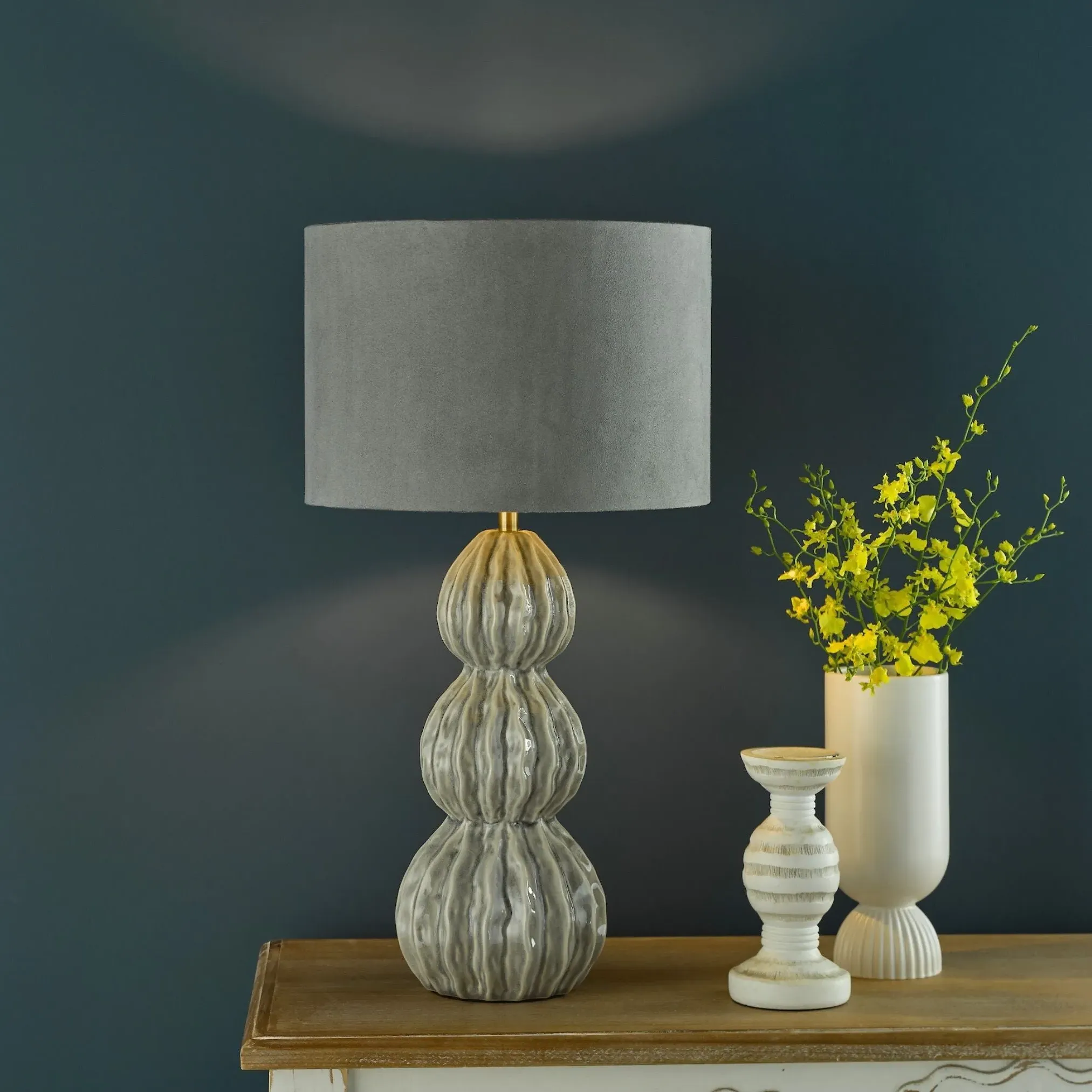 Lorelai Table Lamp - Grey, Ceramic product