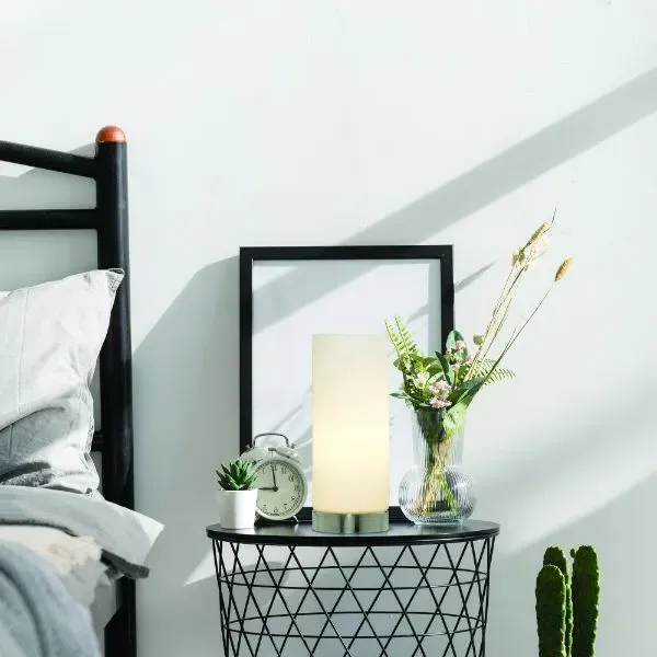Lori Touch Table Lamp - White Frosted Glass, Chrome product