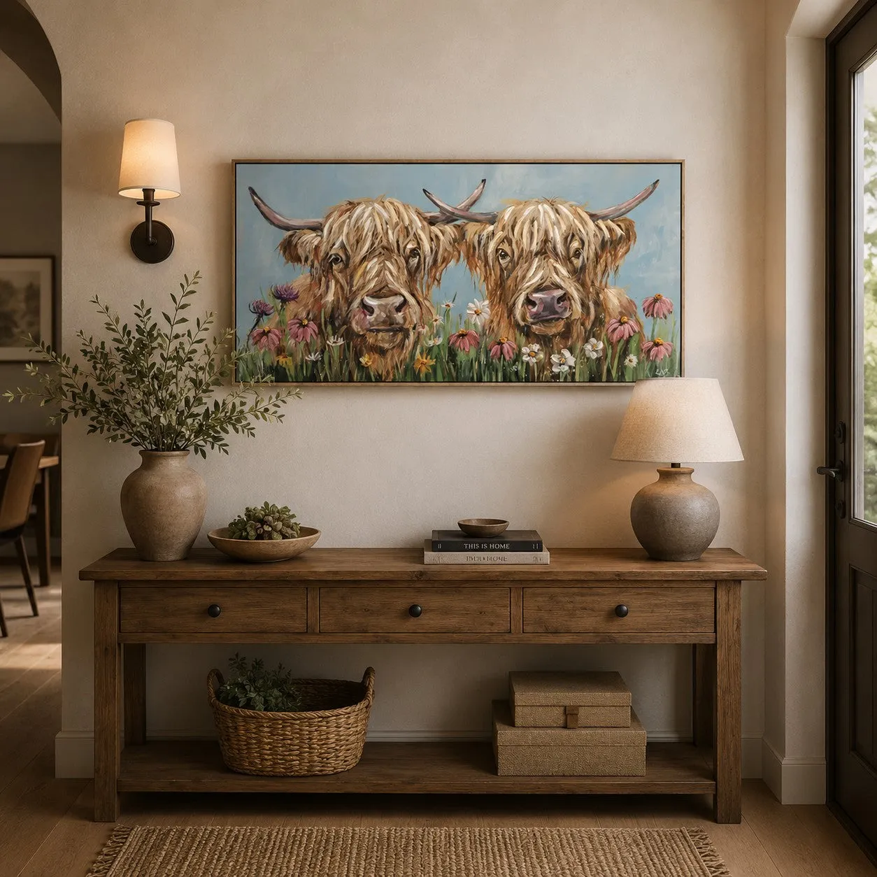 Louise Brown Tilly and Milly Framed Canvas - 50x100cm product